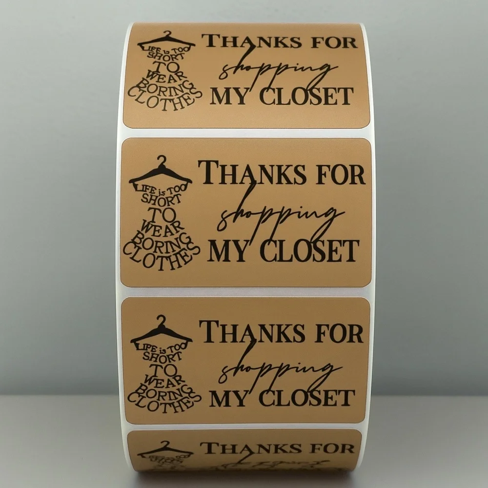 Thanks for Shopping My Closet Stickers – Cute Labels for Clothing Orders